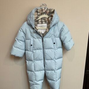 Burberry Baby Hooded Snowsuit With Booties and Mittens Size 12 Months